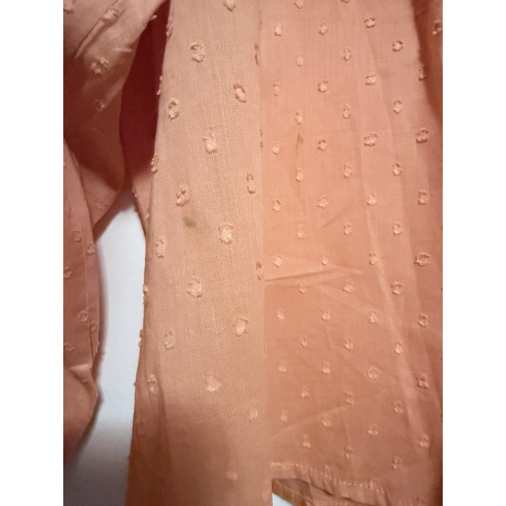 CLEOBELLA NWT Evereve Phoenix Puff Long Sleeve Organic Cotton Blouse Coral   M - Picture 3 of 4